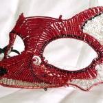 Red Fox Masquerade Mask, Handmade