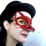 Red Fox Masquerade Mask, Handmade