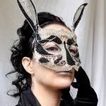 Rabbit Masquerade Mask, Ladies, Handmade