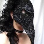 Raven Masquerade Mask, Gothic, Handmade