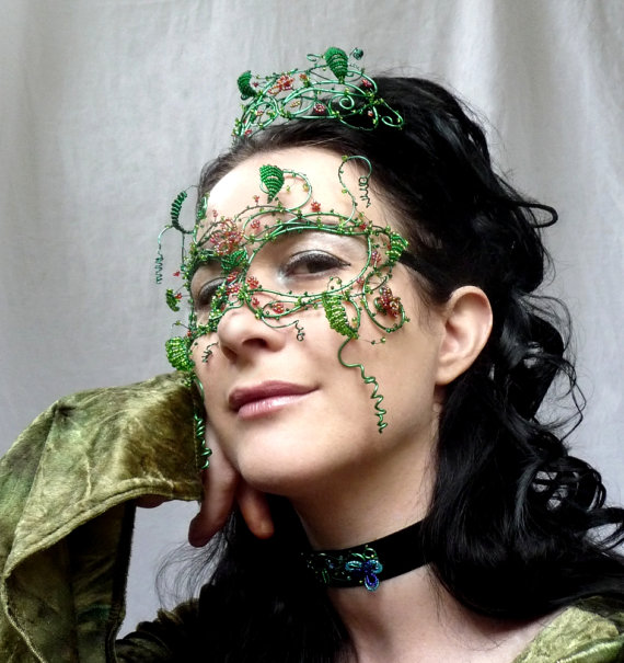 May Queen Masquerade Mask, Handmade