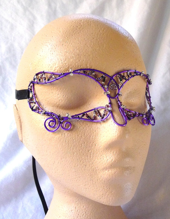 Ladies Masquerade Mask In Purple