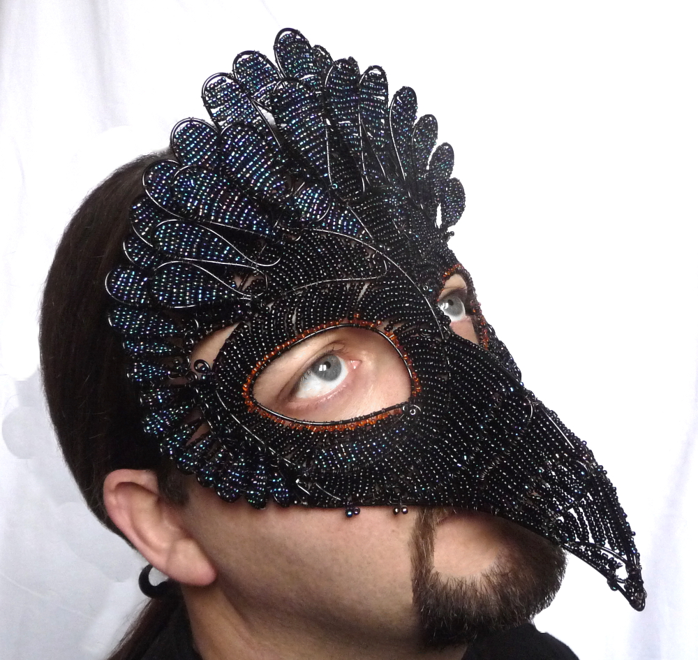 Vulture Masquerade Mask, Mens, Handmade, Bird Of Prey. on Luulla